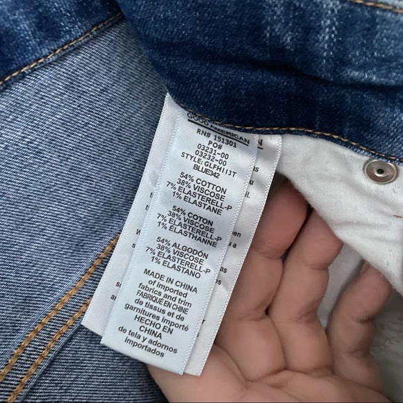 ⭐️ Good American | Light Wash High Rise Good Legs Raw Hem Skinny Jeans - Picture 6 of 10